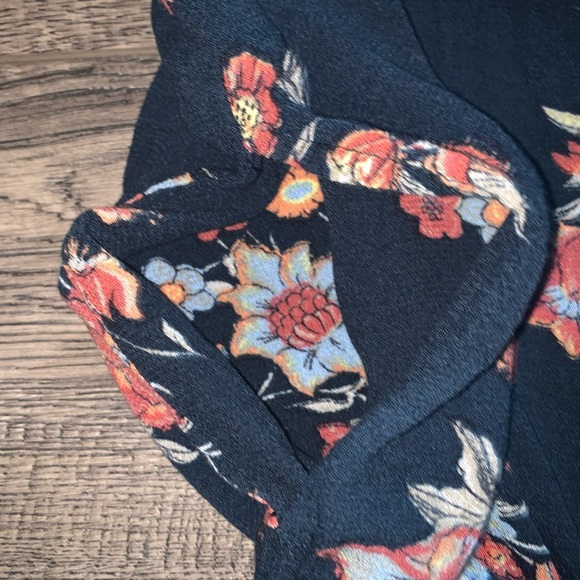 Xhilaration Navy & Multi-Colored Floral Romper - Picture 2 of 7